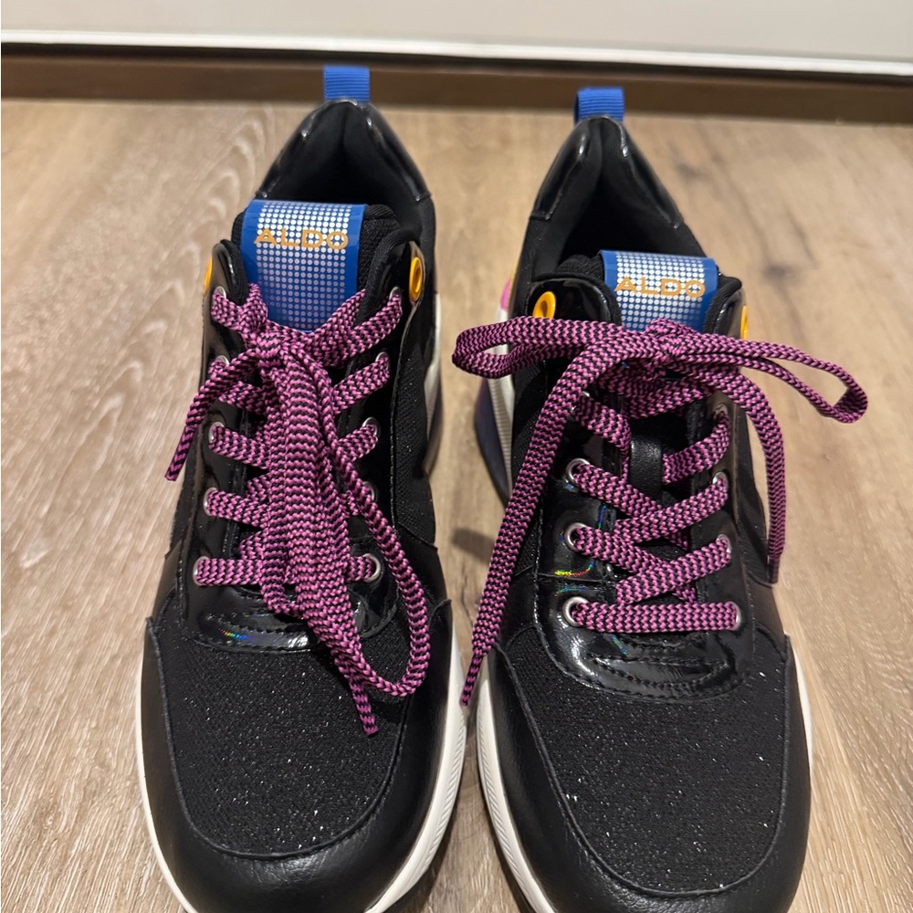 Aldo Black and Purple Women's Sneakers